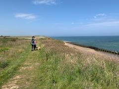 After Happisburg, the path rises onto the cliff tops